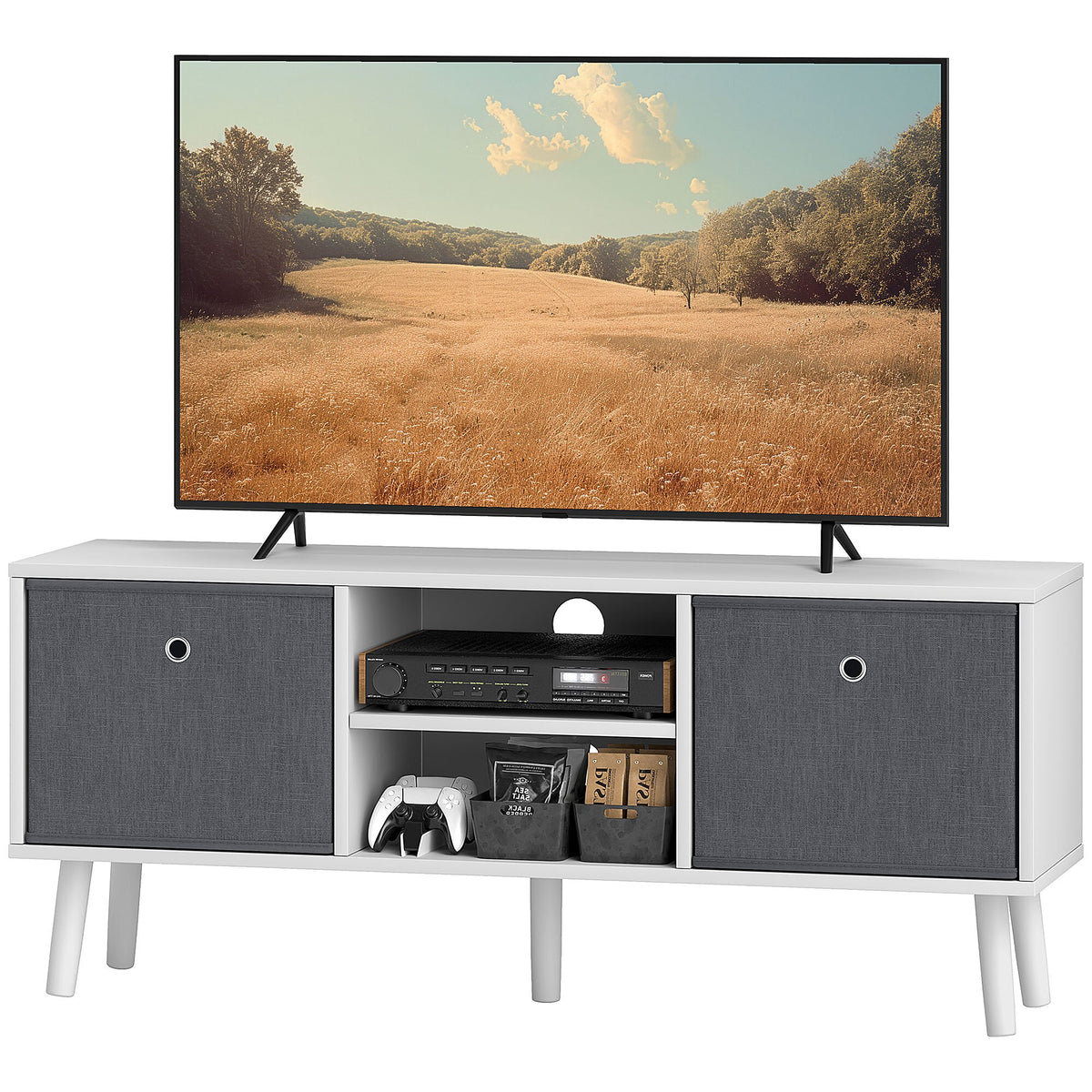 Meuble TV moderne avec tiroirs pliables