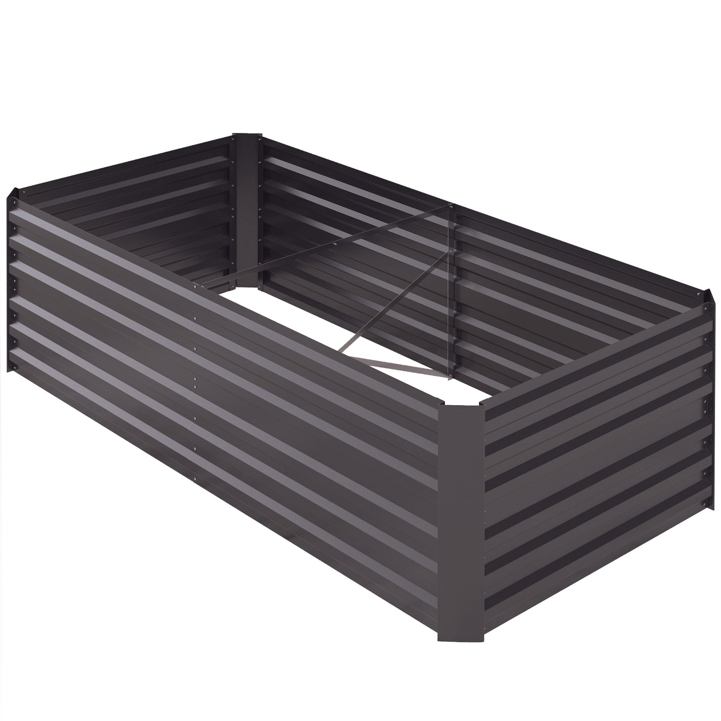 Jardinière surélevée acier galvanisé avec tiges renforcées 180cm