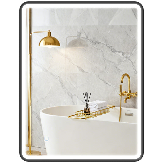 Miroir de salle de bains DEL anti-buée