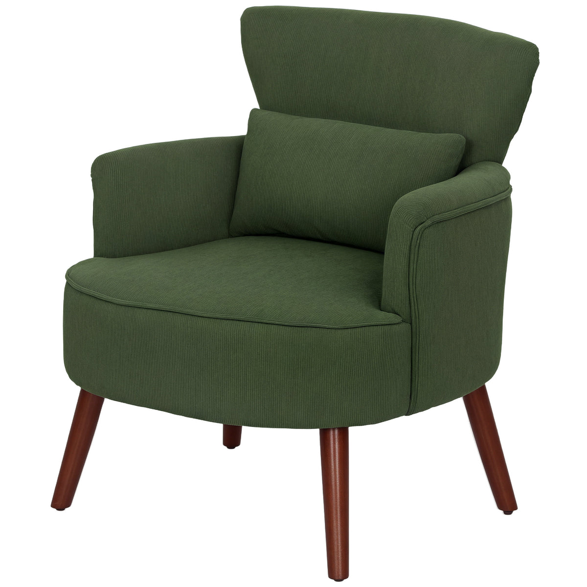 Fauteuil d'appoint moderne en velours côtelé