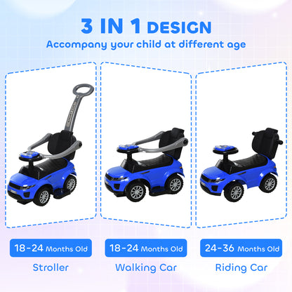 Voiture porteur pousseur 3 en 1 pour tout-petits