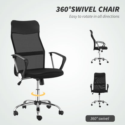 Chaise de bureau ergonomique dossier haut maille