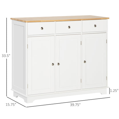 Buffet moderne avec rangement tiroirs et tablettes ajustables