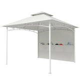 Gazébo patio double toit 3 x 3 m avec rangement