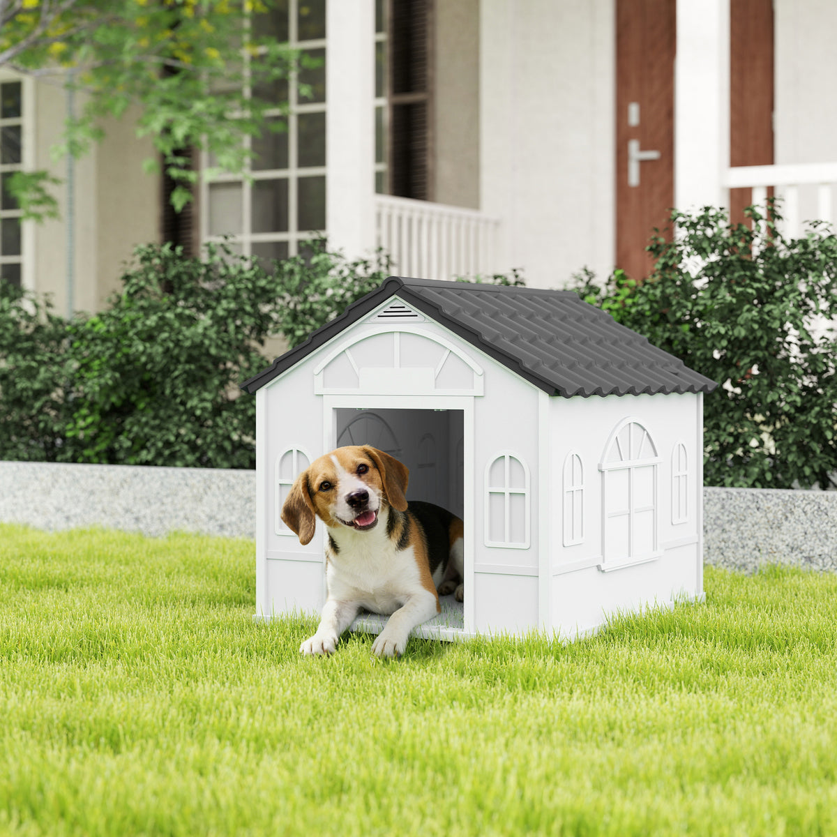 Niche pour chien 66 cm — grise