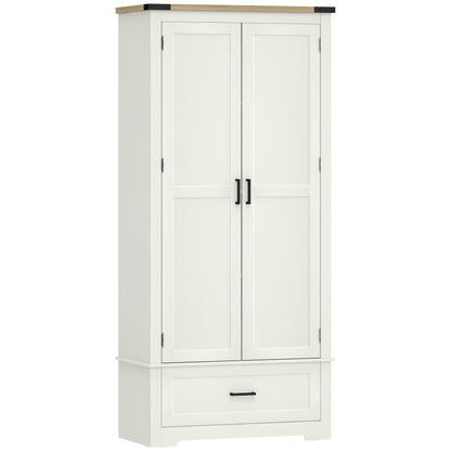 Armoire-garde-manger de cuisine style campagnard 175 cm