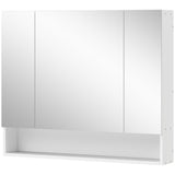 Armoire à pharmacie murale avec miroir triple et tablettes