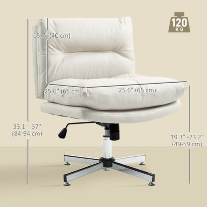 Chaise de bureau sans accoudoirs croisillons réglable pivotante