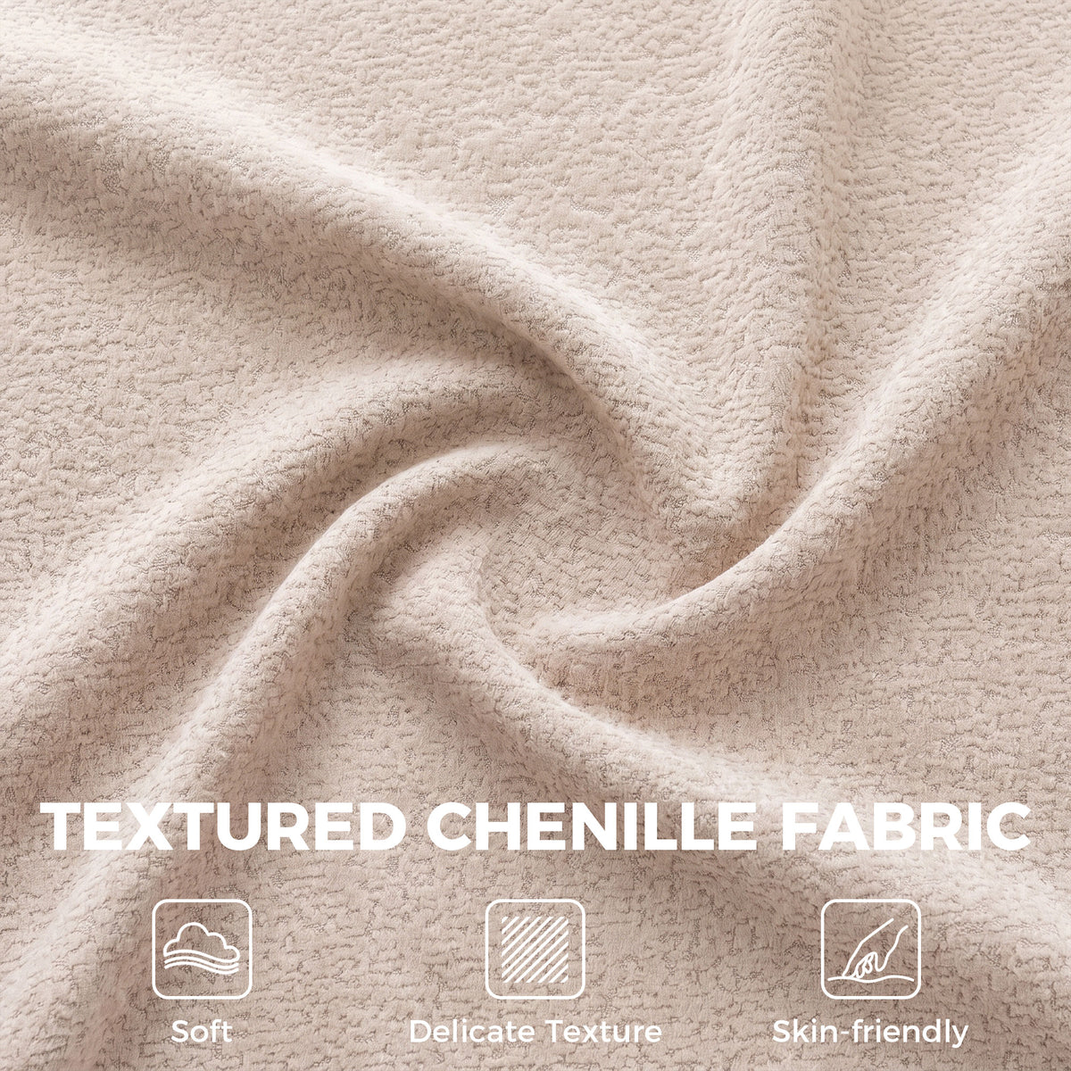 Divan 3 places en chenille nuage sans structure