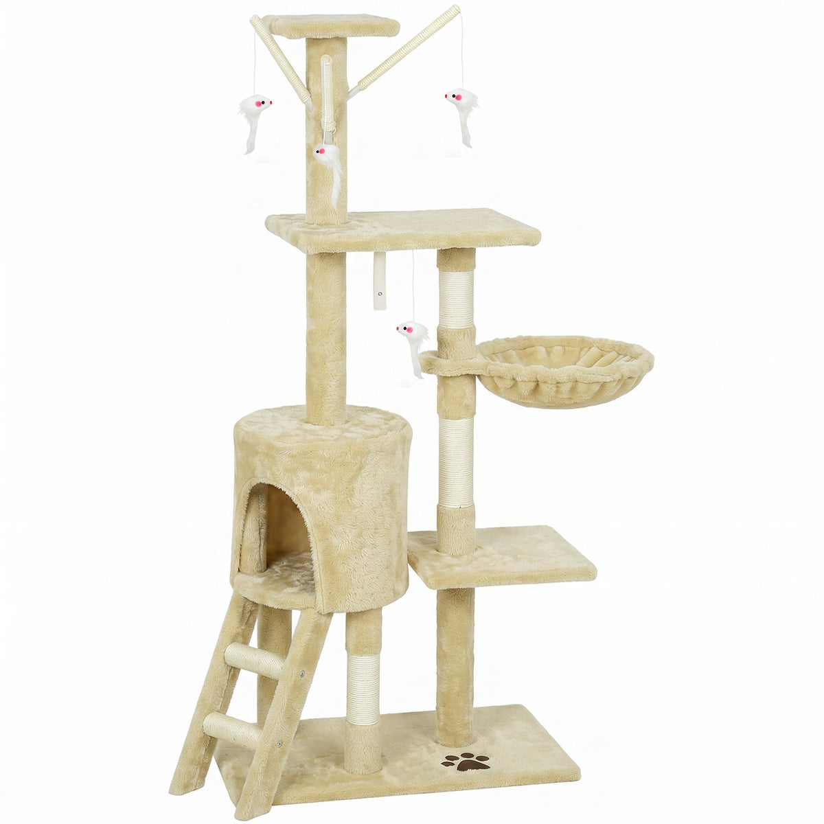 Arbre à chat multiétage avec griffoirs et condo