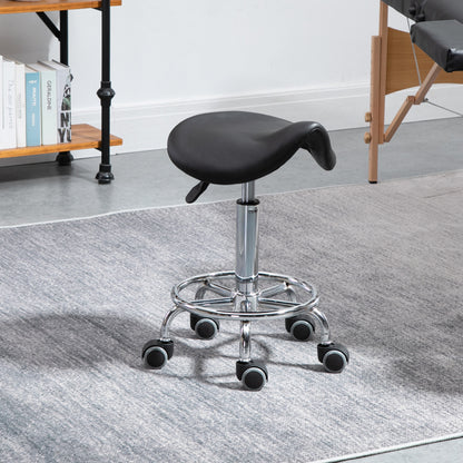 Tabouret selle ergonomique ajustable en similicuir