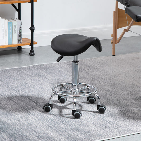 Tabouret selle ergonomique ajustable en similicuir