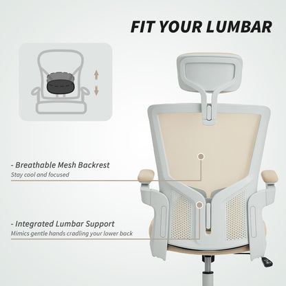 Chaise de bureau ergonomique avec support lombaire réglable