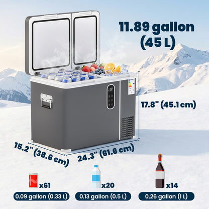 Réfrigérateur de voiture double zone 45 L