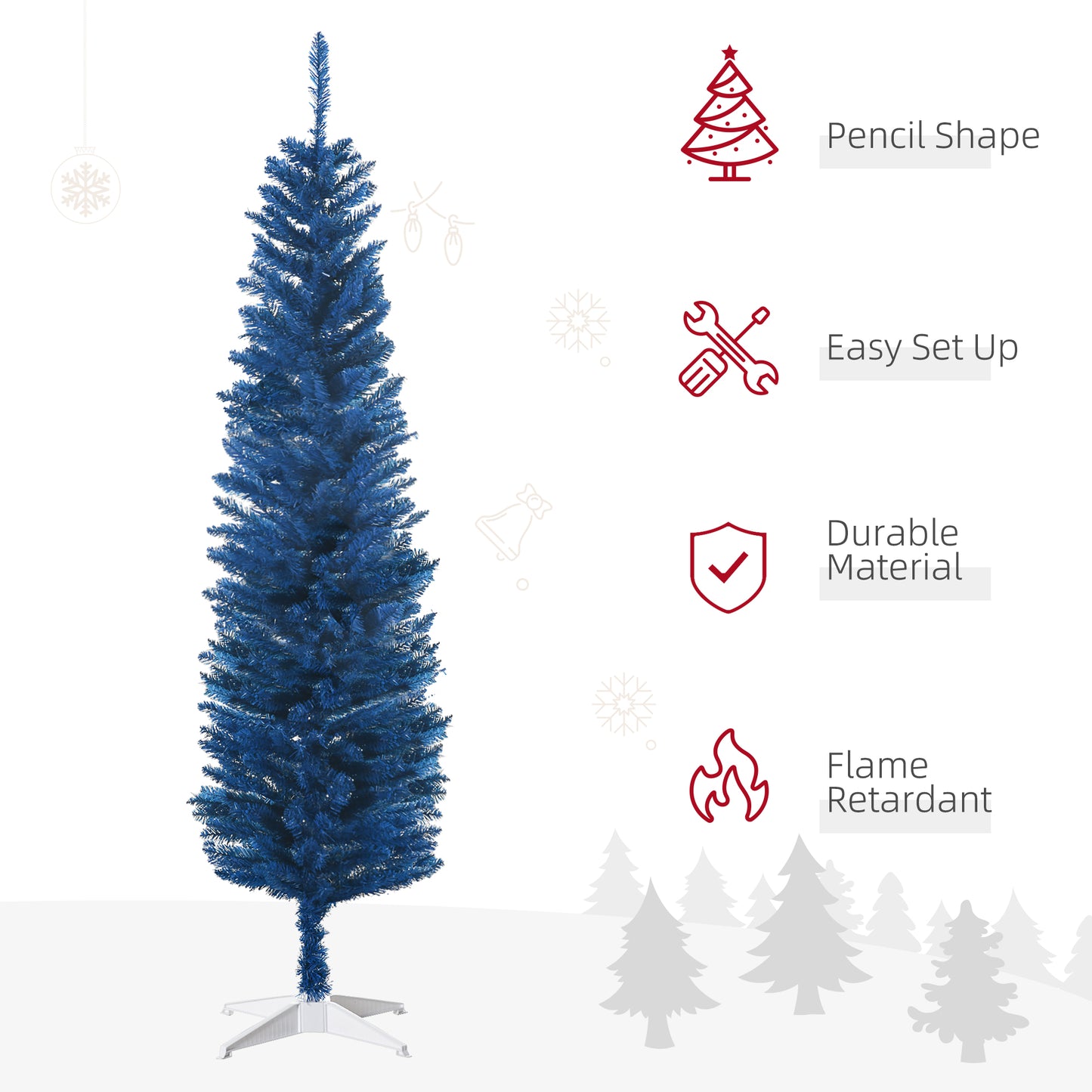 Sapin de Noël crayon artificiel 6 pi