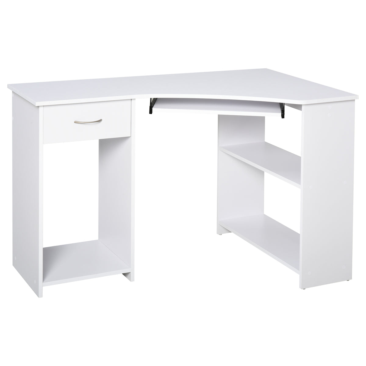 Bureau en L avec tiroir et tablette pour clavier