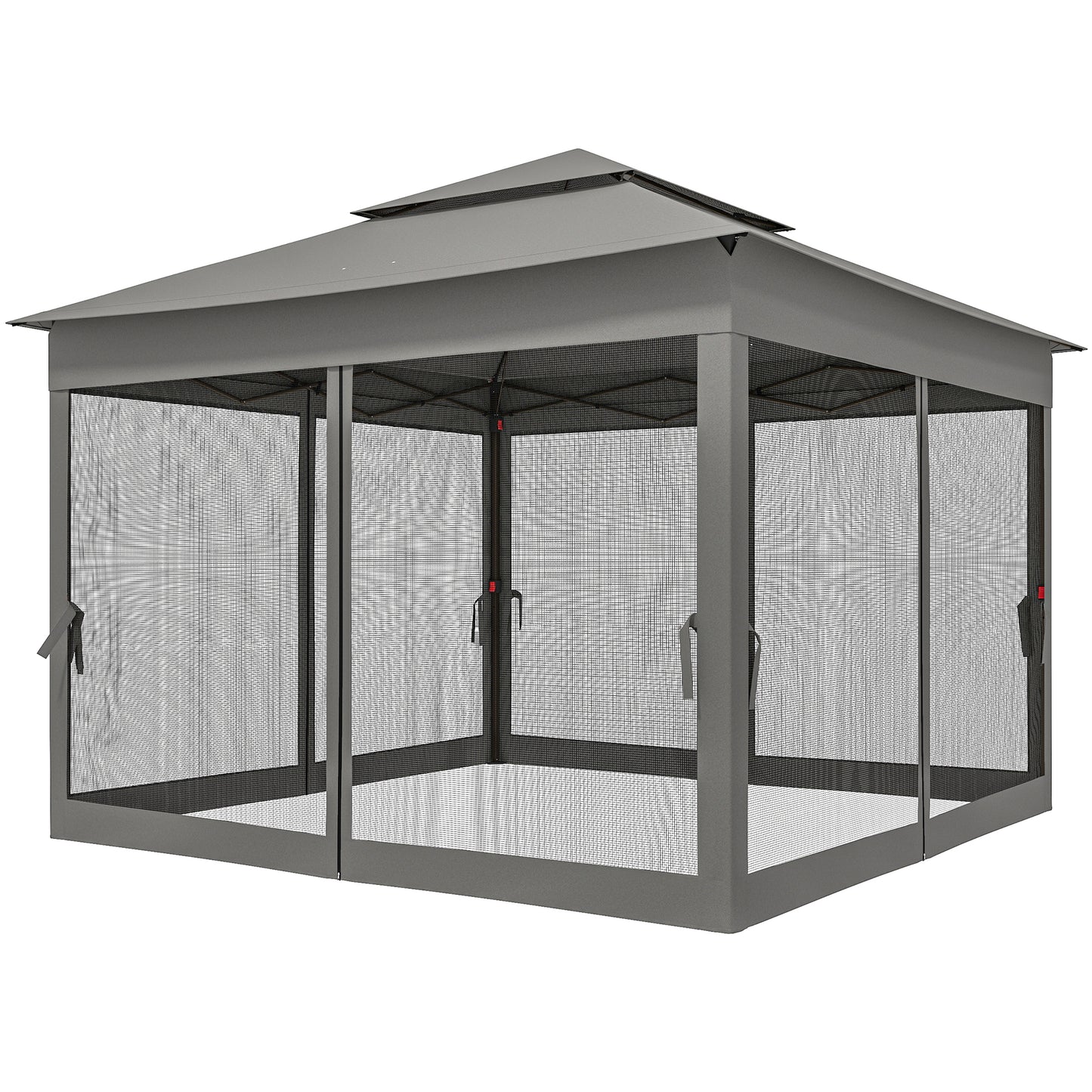 Tente pop-up 2 niveaux avec moustiquaire 335 x 335 cm