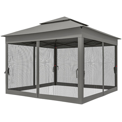 Tente pop-up 2 niveaux avec moustiquaire 335 x 335 cm