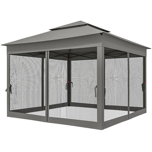 Tente pop-up 2 niveaux avec moustiquaire 335 x 335 cm