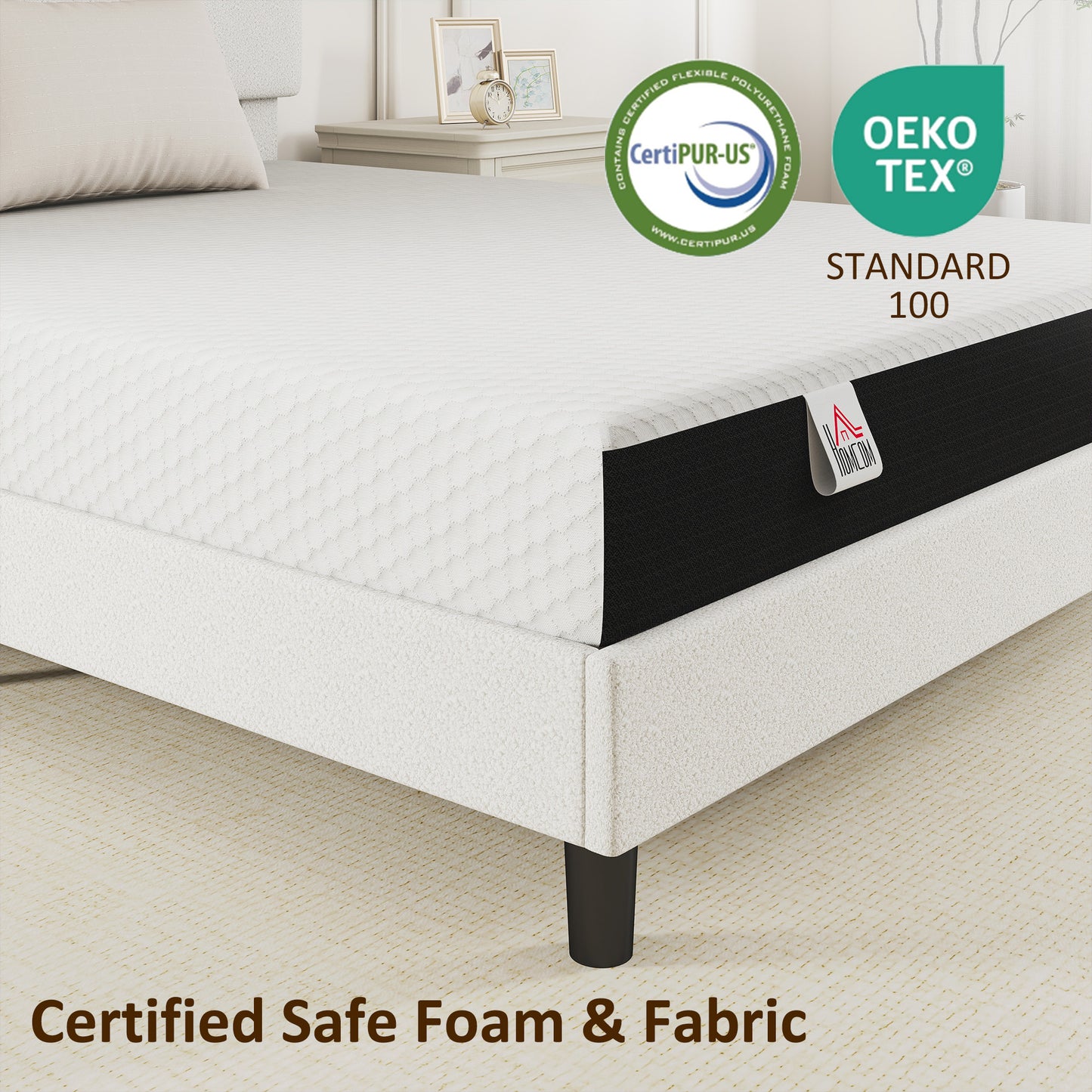 Matelas mousse à mémoire de forme gel rafraîchissant 20 cm