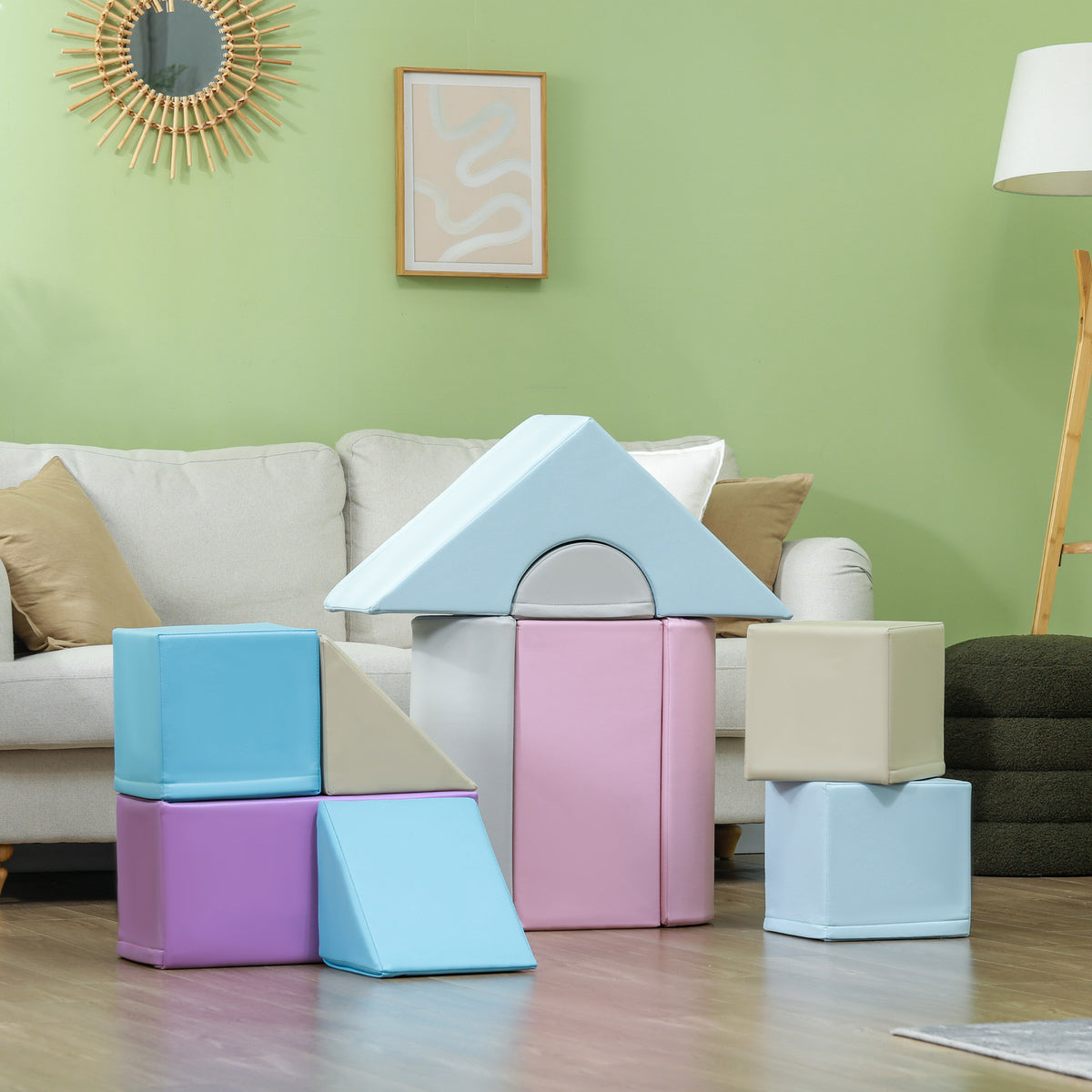 Blocs de jeu en mousse doux 11 pièces pour bambins
