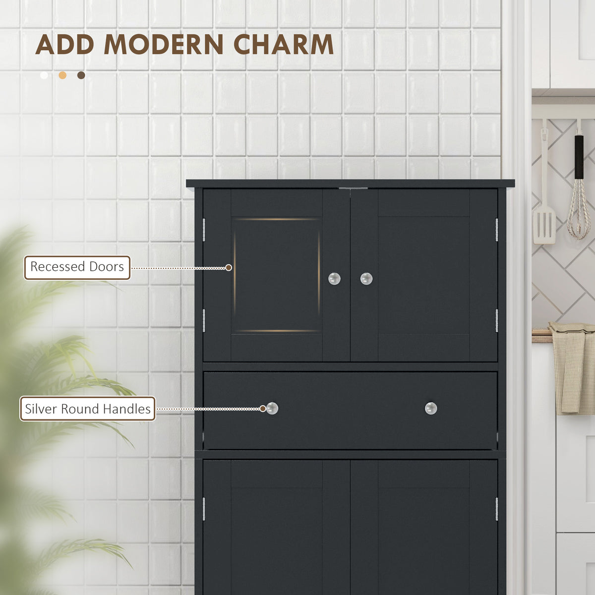 Armoire de cuisine moderne avec portes et tiroir