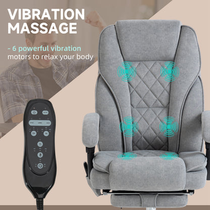 Chaise bureau massage inclinable avec repose-pieds ajustable