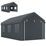 Carport 10' x 20' portatif robuste avec 6 fenêtres