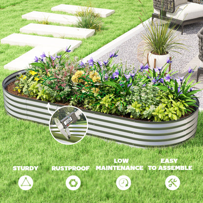 Bac de jardinage surélevé en acier galvanisé