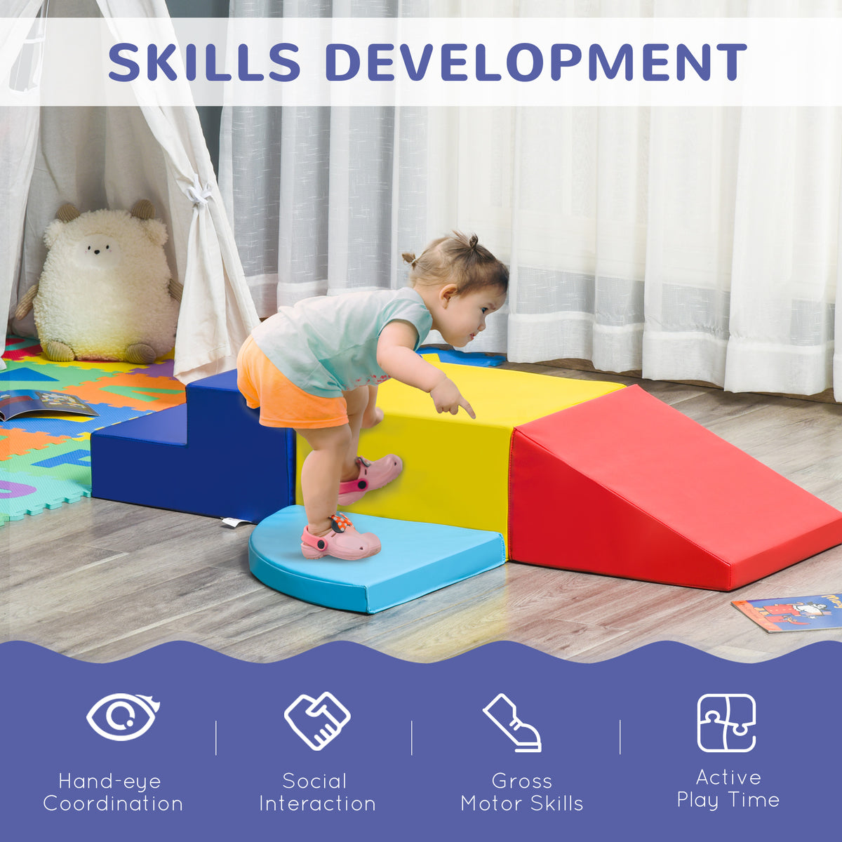 Ensemble de blocs de jeu en mousse pour tout-petits — Lot de 4