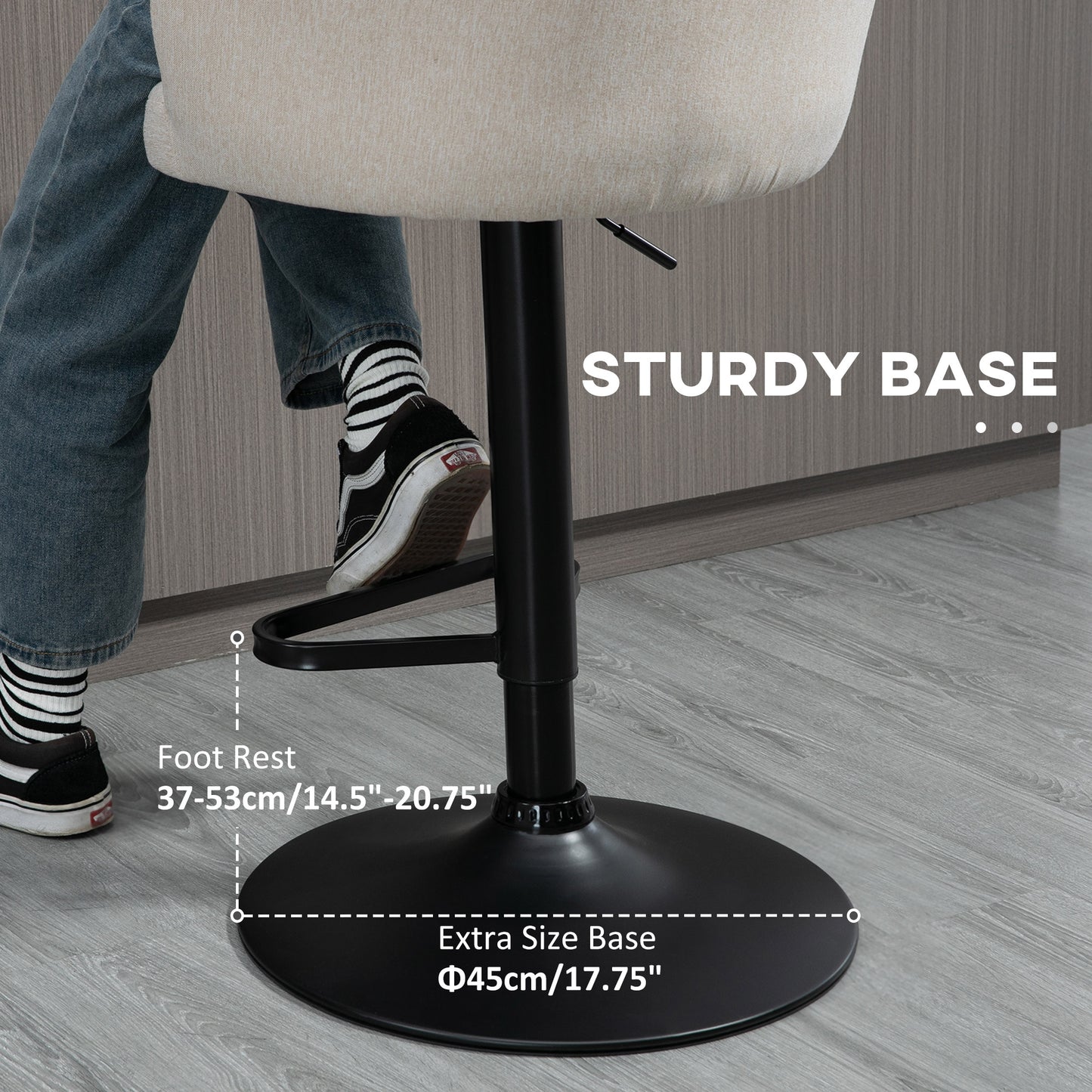 Tabourets de bar pivotants ajustables ensemble de 2