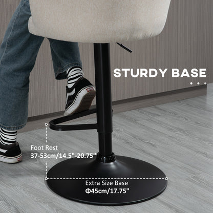 Tabourets de bar pivotants ajustables ensemble de 2