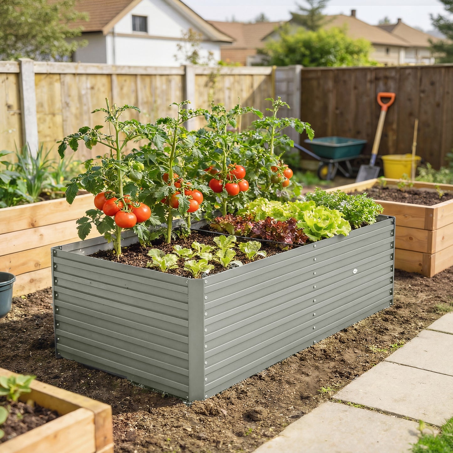 Bac jardinage surélevé galvanisé extra profond 152x91x60cm