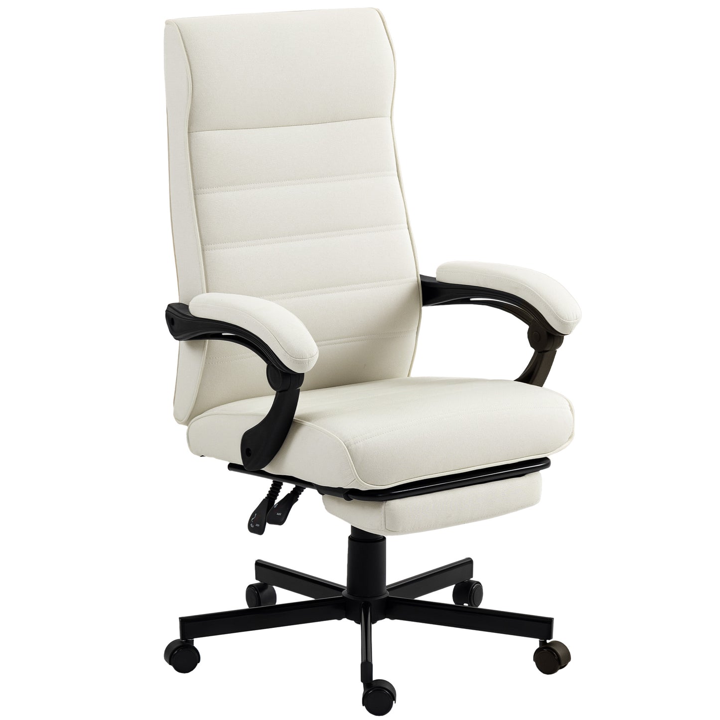 Chaise de bureau dossier haut inclinable avec repose-pieds