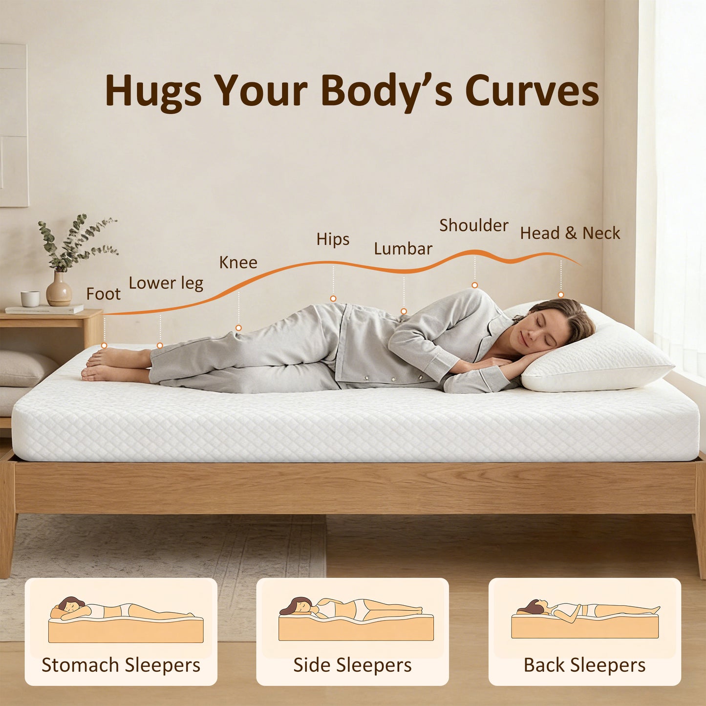 Matelas mousse mémoire de forme 6 po deux couches