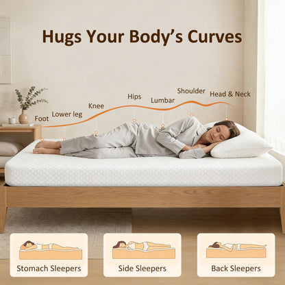Matelas mousse mémoire de forme 6 po deux couches