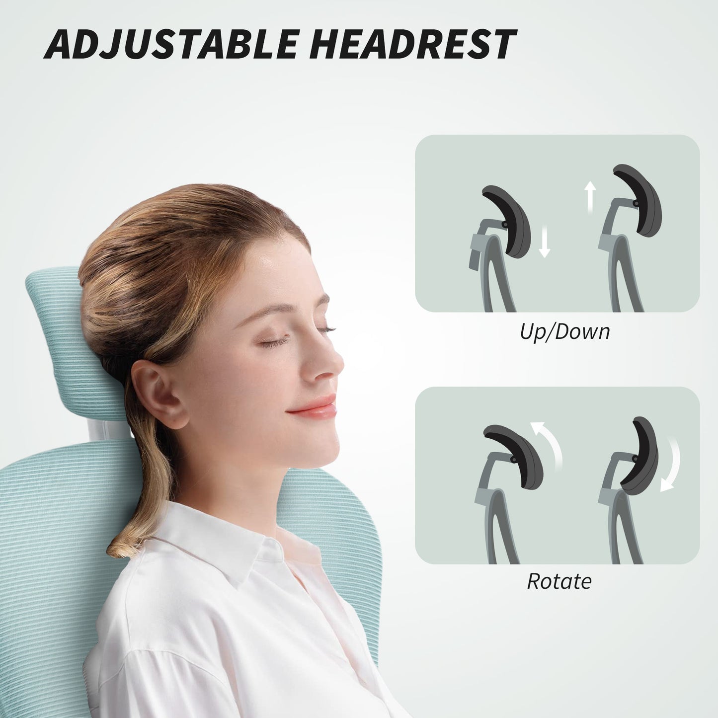 Chaise de bureau ergonomique avec support lombaire 4D