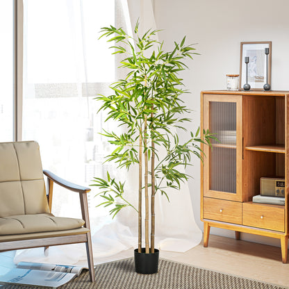 Arbres bambou artificiels en pot 183 cm — lot de 2