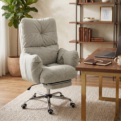 Chaise de bureau ergonomique inclinable avec repose-pieds
