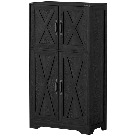 Armoire de cuisine style fermette avec portes de grange