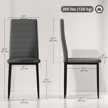 Chaises de salle à manger modernes en similicuir — Lot de 6