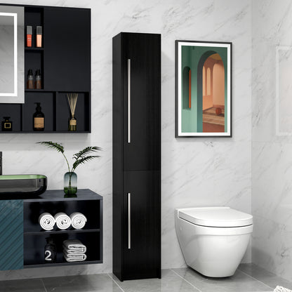 Armoire de salle de bain haute avec tablettes ajustables