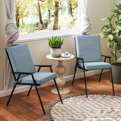 Coussins de chaise de patio avec dossier, lot de 2