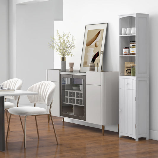 Armoire de rangement haute en bois pour salle de bain