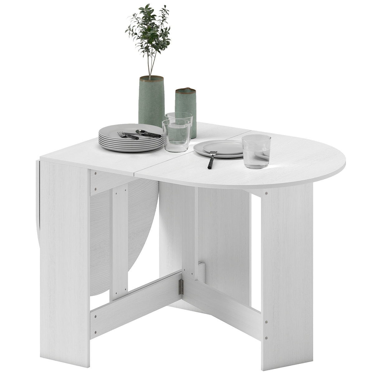 Table à manger pliante ovale