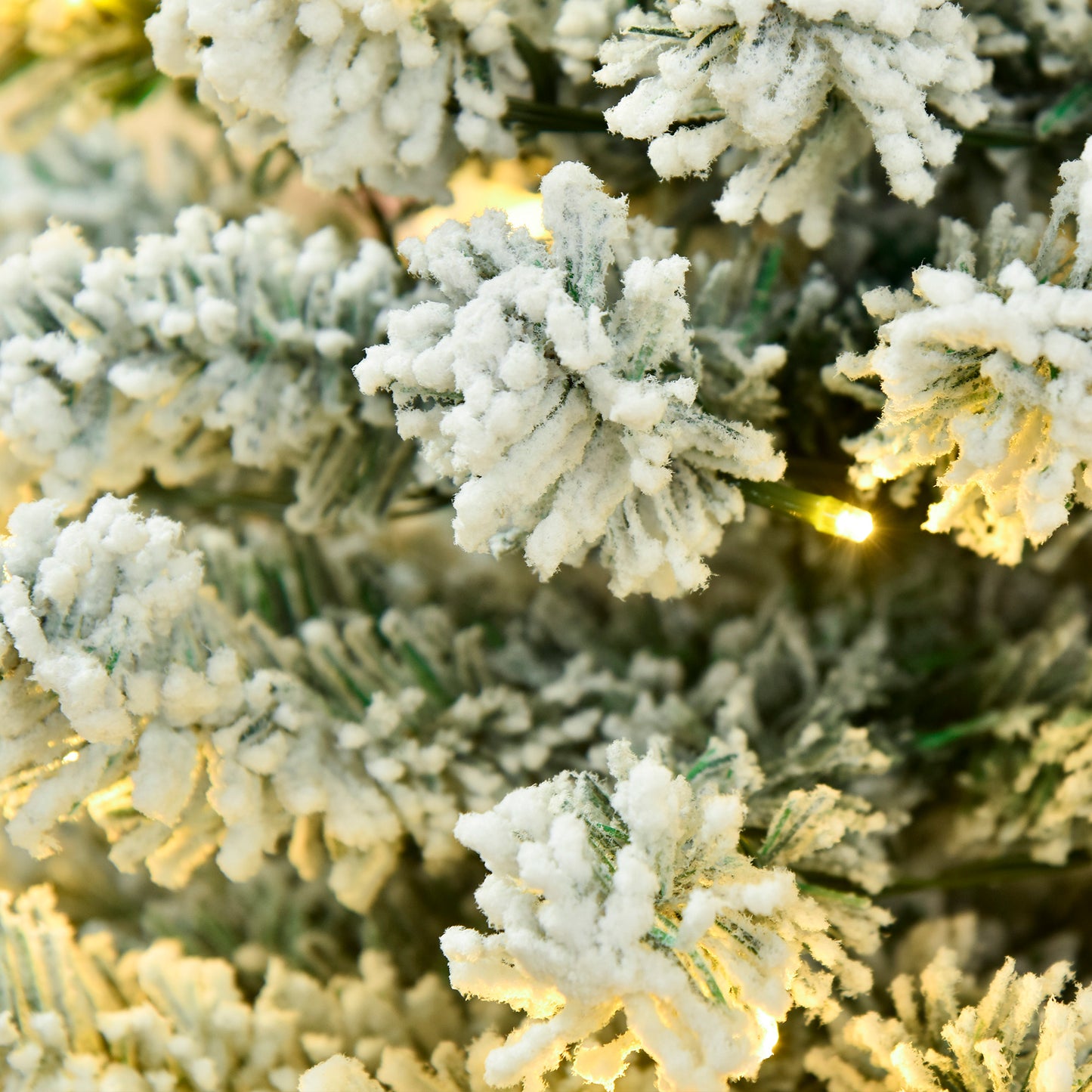 Sapin de Noël artificiel mince enneigé avec lumières DEL