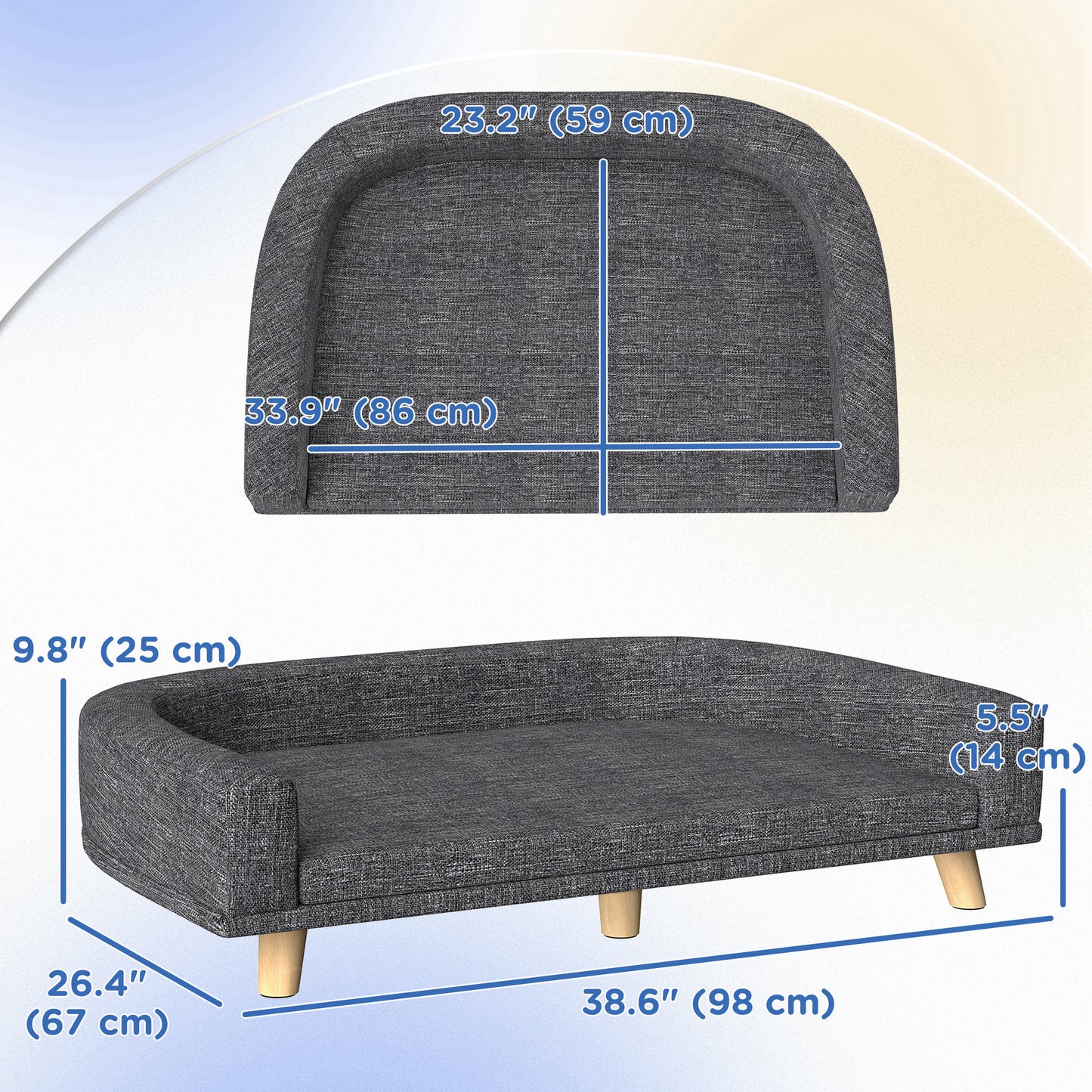 Canapé pour chien grande taille housse lavable