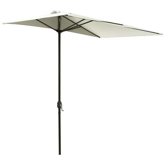 Parasol demi-lune de balcon 8 pi à manivelle