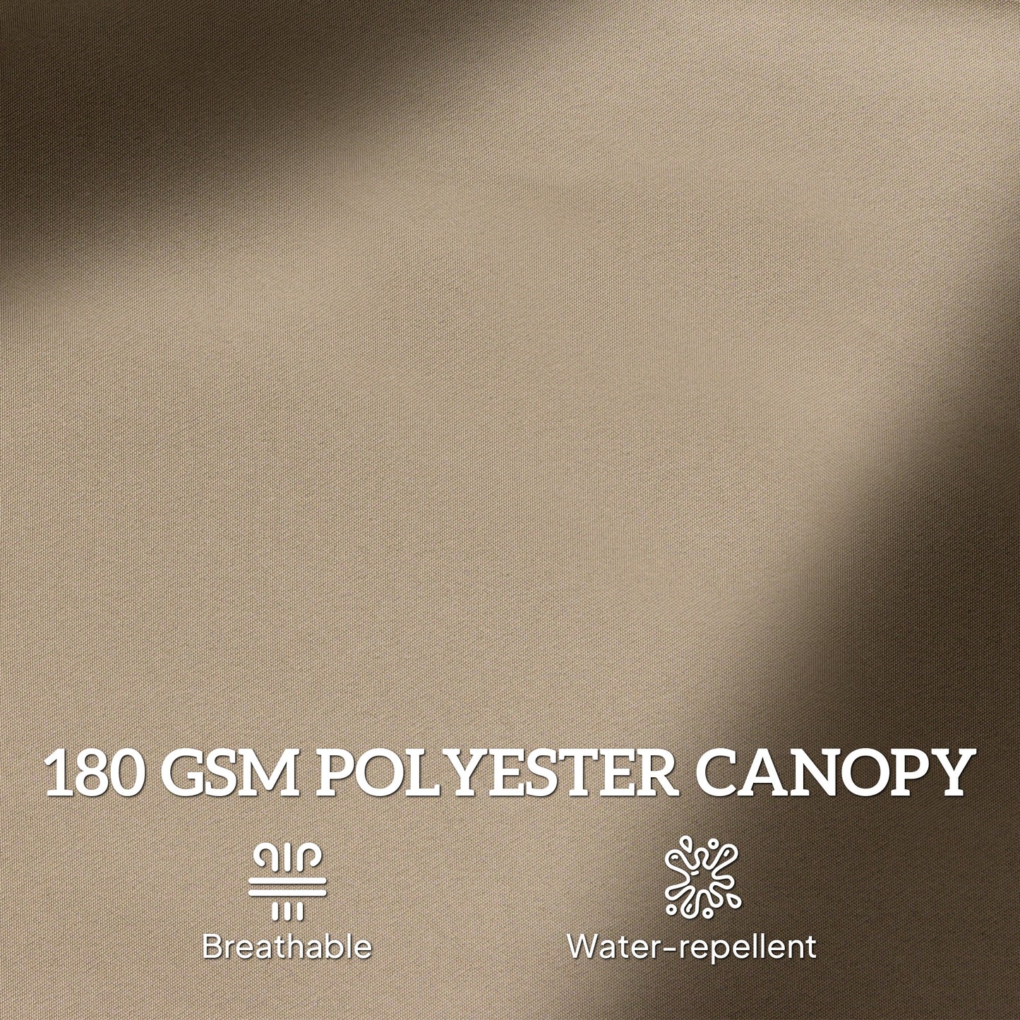 Parasol double toile 457 cm avec manivelle et base croisée