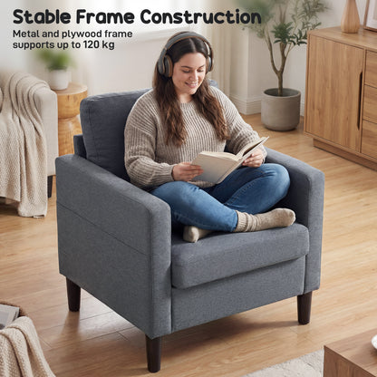 Fauteuil accent moderne rembourré